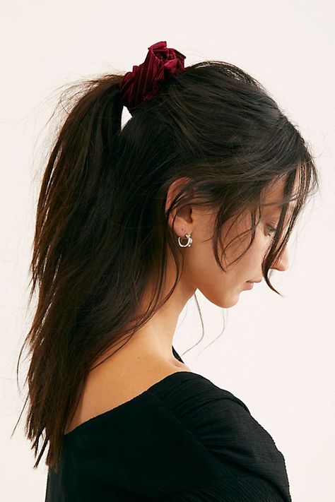 Pleated Scrunchie, Ponytail Scrunchie, Half Ponytail, Velvet Design, Walk Of Shame, Lazy Sunday, Summer Hair Color, I Feel Pretty, Hair Strand