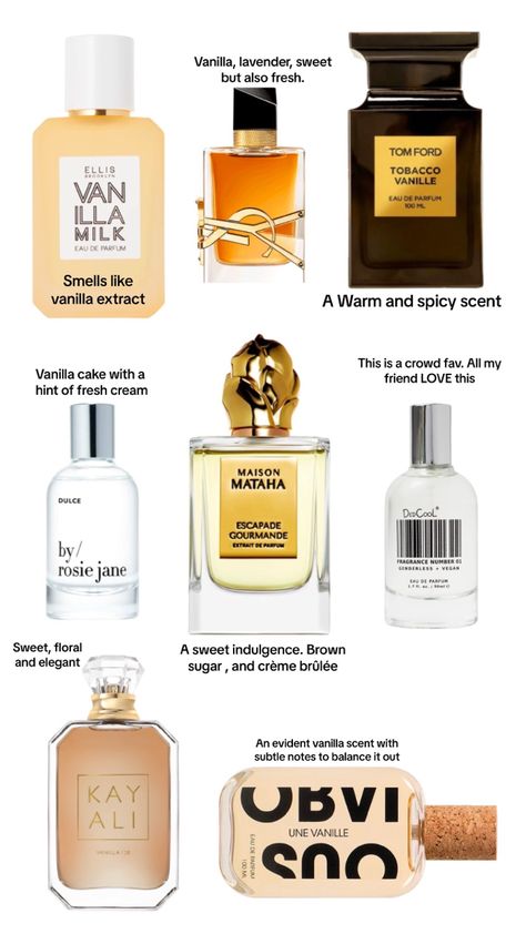 Vanilla perfume ✨ Luxury Vanilla Perfume, Vanilla Musk Oil, Expensive Vanilla Perfume, French Vanilla Perfume, Musky Vanilla Perfume, Top Vanilla Perfumes, Woody Vanilla Perfume, Vanilla Musk Perfume, Vanilla Girl Perfume