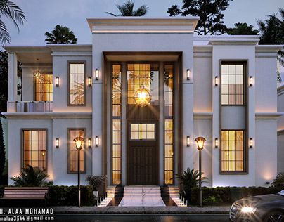 Check out new work on my @Behance profile: "New Classic Villa" http://be.net/gallery/92057413/New-Classic-Villa Grand Entrance Exterior, New Classic Exterior Villa, Home Design Ideas Exterior, New Classic House, Modern Classic House, Classic Villa Exterior, Classic Houses, New Classic Villa, Classic Villa Design