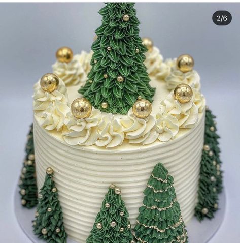 Christmas Themed Cake, Christmas Cake Designs, Piping Techniques, Xmas 2024, Christmas Cake Decorations, Xmas Cake, Winter Cake, Christmas Tree Cake, Cake Decorating Designs