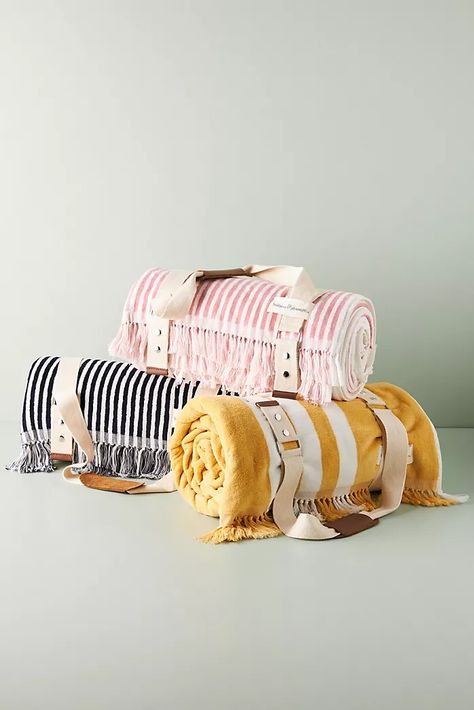 Beach Towels | Anthropologie Californian Aesthetic, London Picnic, Luxury Beach Towels, Aesthetic Business, Beach Necessities, Design Assistant, Striped Beach Towel, Beach Gear, Best Mother