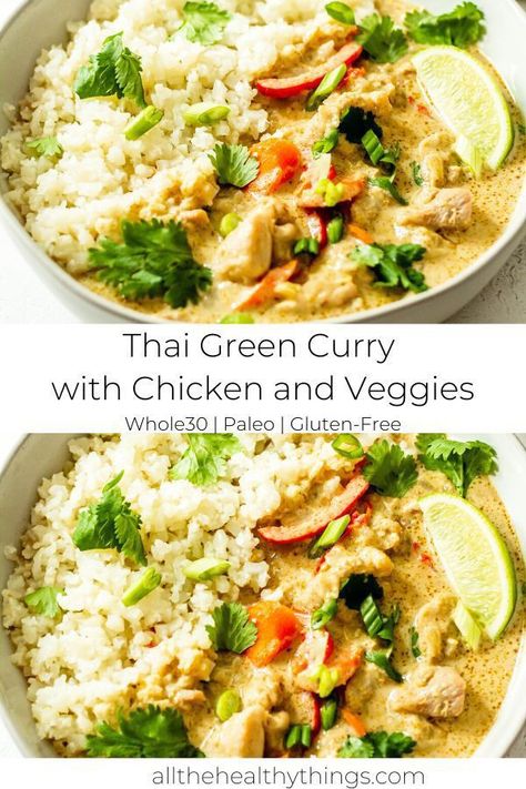 Thai Curry Recipes, Green Curry Recipes, Chicken Fresh, Thai Green Curry, Chicken And Veggies, Mapo Tofu, Green Curry Paste, Coconut Curry Chicken, Recipes Delicious