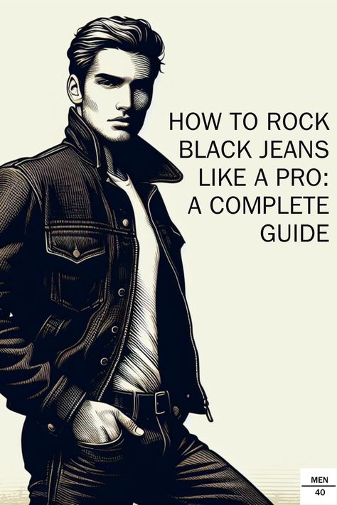 Unlock the secrets to rocking black jeans like a pro with our complete guide for men. Discover expert tips on finding the perfect fit and style to elevate your wardrobe effortlessly. Click through for a style transformation! Black Jean Outfits Men, Black Denim Jeans Outfit Men, Mens Black Jeans Outfit, Jeans Outfit For Men, Black Jeans Outfit Mens, Black Denim Jeans Outfit, Denim Jeans Outfit Men, Grey Jeans Outfit, Denim Jeans Outfit