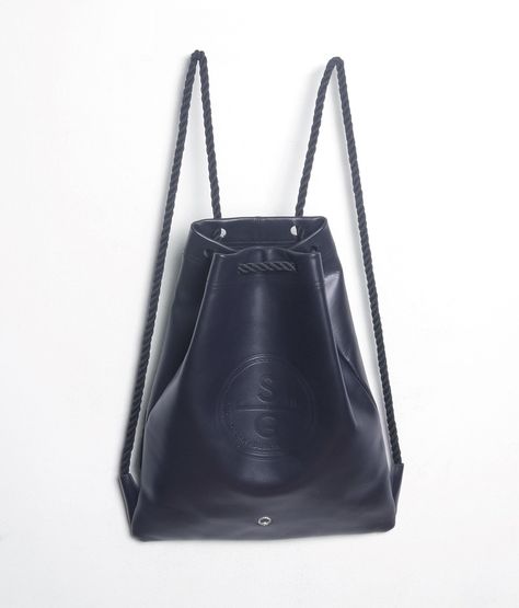 Leather Drawstring Bags, Leather Accessory, Bag Dark, String Bag, Feed Sacks, Leather Accessories, Dark Navy, Drawstring Bag, Macbook