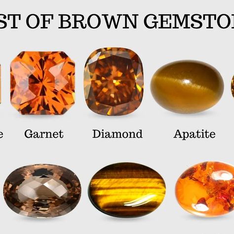 Brown Gemstones, Brown Gemstone, The List, Semiprecious Stones, Precious Stones, Labradorite, Garnet, Semi Precious, Jewelry Box