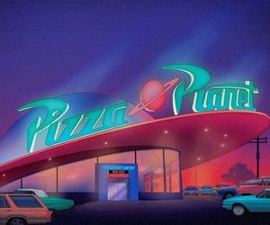 Briden Ynkinson (@BridenYnkinson) no We Heart It Planet Aesthetic, Retro Pizza, Aesthetic Pizza, Pizza Planet, Disney Collage, Beauty Organization, Vintage Disneyland, Disney Aesthetic, Fantasy Art Landscapes