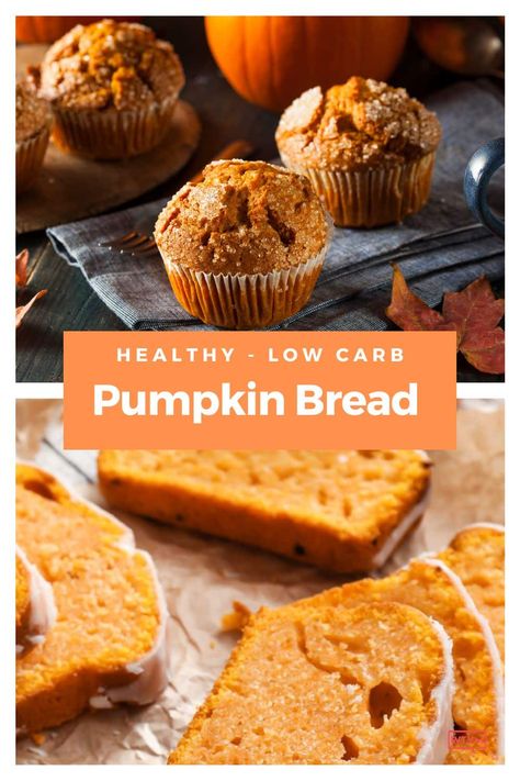 The BEST Keto Pumpkin Bread with Almond Flour! Less than 3 net carbs per slice, versatile, customizable, delicious cake like consistency with close to zero effort. The perfect low carb fall treat to help you reach your weight loss goals during Halloween and the holidays! Weight Watchers, Paleo, sugar-free, gluten-free, vegan and dairy free options! Don’t miss this healthy pumpkin bread recipe with cream cheese frosting! Keto Pumpkin Bread With Cream Cheese, Keto Pumpkin Cream Cheese Bread, Keto Recipes Pumpkin, Low Carb Pumpkin Bread Recipes, Healthy Recipes With Almond Flour, Healthy Pumpkin Bread Almond Flour, Almond Flour Recipes Healthy, Vegan Almond Flour Recipes, Low Carb High Protein Desserts