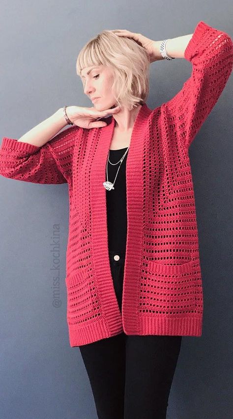 59+ Fabulous and Stylish Crochet Cardigan Patterns Ideas - Page 3 of 59 - Women Crochet Blog Hood Crochet, Cardigan Tutorial, Crochet Cardigan Tutorial, Cardigan Sweater Pattern, Thick Knit Cardigan, Vest Crochet, Crochet Stocking, Crochet Cardigan Pattern Free, Gilet Crochet