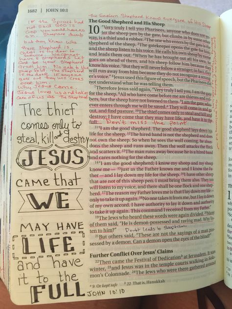 Bible journaling John 10:10 John 9 Bible Journaling, John 10 Bible Journaling, Bible Journaling John, John Bible, Bible Drawings, John 10, Bible Drawing, John 10 10, Bible Study Books