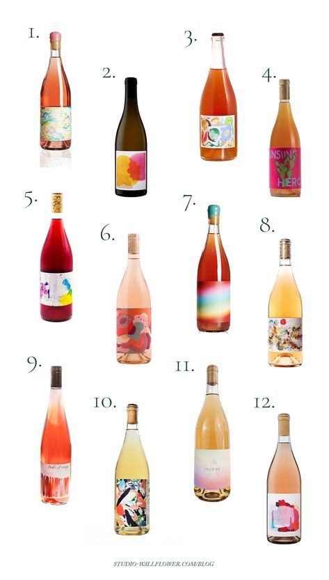 12 Natural Wines For Summer With The Prettiest Labels Fun Wine Labels, Cool Wine Labels, Natural Wine Label Design, Natural Wine Label, Wine Label Ideas, Wine Label Design Ideas, Natural Wine Bar, Wine Label Inspiration, Fancy Bar