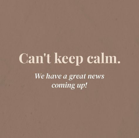 Can't Keep Calm cause we're coming up with something #awesome that we know you'd love🤍

.
#bigannouncement #🥳 #new #bigreveal #somethingnew #suspense #creative #special #specialannouncement #staytuned #change #guess #somethingbigiscoming #bignews #watchthespace #🎉 #excited #excitement #cantkeepcalm New Business Announcement Quotes, Coming Soon Captions For Business, Coming Soon Design Instagram 3 Post, Relaunching Soon Post, Something Big Is Coming Teaser, Last Minute Opening Available, Beauty Slogans, Something Is Coming, Small Business Marketing Plan