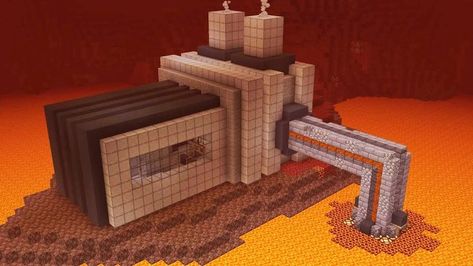 Minecraft Factory, Minecraft Industrial, Minecraft Decoration Ideas, Minecraft Building Blueprints, Minecraft Create, Minecraft Steampunk, Minecraft Wall, Minecraft Structures, Minecraft Banner Designs