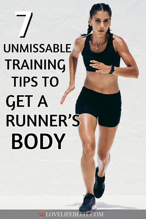 Image of a fit woman with a runner's body training Runner Body Type, Running Everyday Before And After, Runners Body Transformation Before And After, Runners Body Transformation, Running Program For Beginners, Weight Training For Runners, Body Physique, Running Schedule, Runners Body