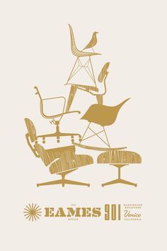 eames Eames Chair Drawing, Benita Larsson, Jay Fletcher, Plakat Design Inspiration, Furniture Illustration, Eames Furniture, Illustration Design Graphique, Eames Office, Graphic Design Collection