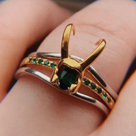 Loki Ring, Loki Horns, Crown Helmet, Women Superhero, Ring Sets For Women, Loki Helmet, Helmet Ring, Marvel Jewelry, Matching Ring Set