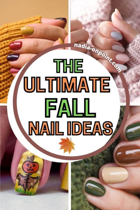 Fall Nail Ideas: Nail Designs to Fall For Fall Nail Polish Designs, Fall Manicure Designs, Cool Fall Nail Designs, Cute Easy Fall Nails, Gel Nail Designs For Fall Autumn, Gel Fall Nail Designs, Gel Nail Designs Fall, Fall Gel Nails Designs, Fun Fall Nail Designs