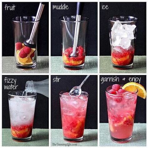 Detox Water Recipes Sparkling Water Recipes, Soda Stream Recipes, Resep Koktail, Types Of Drinks, Resep Smoothie, Flavored Sparkling Water, Soda Drink, Dream Food, Resep Diet