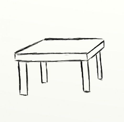 How to Draw a Table | FeltMagnet Table Drawing Easy, Table Sketch, Table Drawing, Chair Drawing, Furniture Sketch, Interior Design Drawings, Drawing Table, Drawing Tutorial Easy, Simple Table