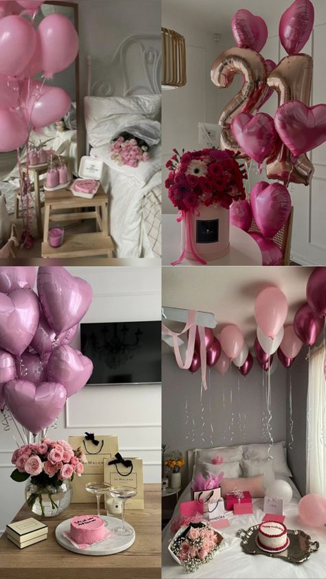 90th Birthday Ideas, Birthday Ideas For Mom, Surprise Birthday Decorations, 18th Birthday Party Themes, Sweet Sixteen Birthday Party Ideas, Girly Birthday Party, 16th Birthday Decorations, Girly Birthday, Birthday Room Decorations