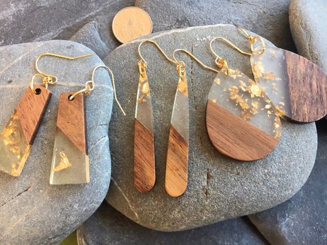 Wood Resin Ornaments, Wood And Epoxy Earrings, Resin Wood Earrings, Resin And Wood Earrings, Wood And Resin Earrings, Wood Resin Earrings, Laser Jewelry, Ice Resin, Diy Resin Projects