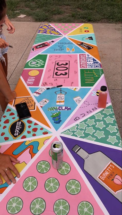 Beer Pong Birthday Party, Ping Pong Table Cup Game, White Claw Pong Table, Personalised Beer Pong Table, Drinking Pong Table, Barbie Beer Pong Table, Homemade Pong Table, Cup Pong Painted Table, Party Table Painting Ideas