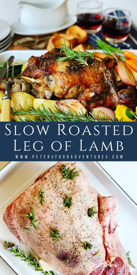 Christmas Leg Of Lamb Recipes, Slow Roasted Lamb Leg, Slow Roast Lamb Leg, Slow Roasted Leg Of Lamb, Leg Of Lamb Recipe, Lamb Roast Recipe, Roast Leg Of Lamb, Sunday Roast Dinner, Greek Kitchen