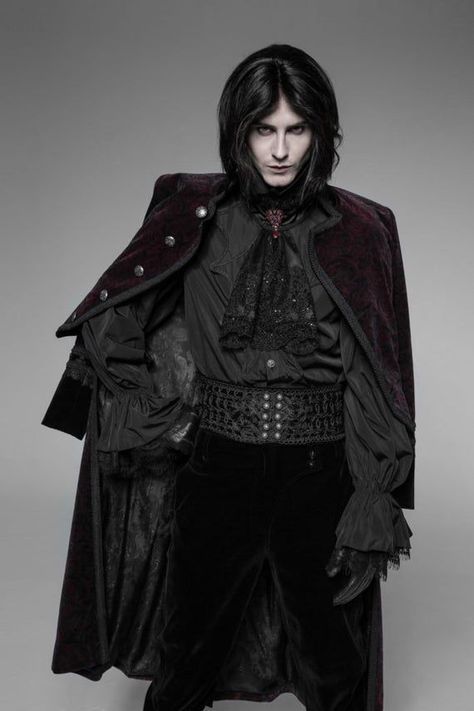 Gothic Tuxedo, Moda Steampunk, Masquerade Outfit, Vampire Fashion, Victorian Vampire, Vampire Clothes, Tuxedo Coat, Goth Guys, Punk Rave