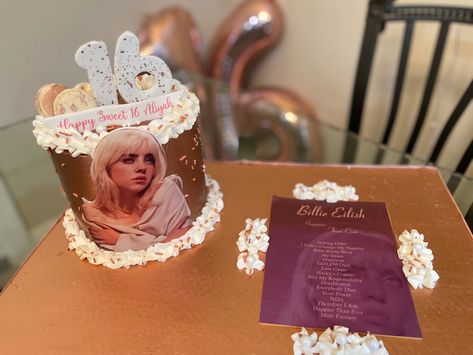 Billie Eilish Cake, Quinceañera Invitation, Happier Than Ever, Birthday Babe, Quinceanera Invitations, Quinceanera, Sweet 16, Billie Eilish, I Am Happy