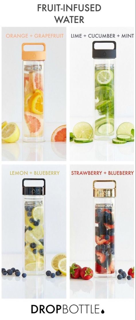 @Detox Water Healthy Water Recipes, Makanan Rendah Kalori, Resep Juice, Sommer Mad, Fruit Infused Water Recipes, Healthy Water Drinks, Resep Smoothie, Easy Healthy Smoothies, Resep Diet