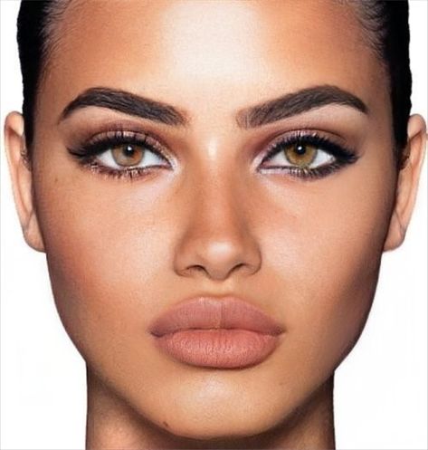 Arianna Lima Makeup, Middle Eastern Eyebrows, Adriana Lima Face Morph, Adriana Lima Eye Makeup, 2014 Tumblr Makeup, Middle East Makeup, Nose Job Inspiration, Nose Inspiration, Small Eyes Makeup