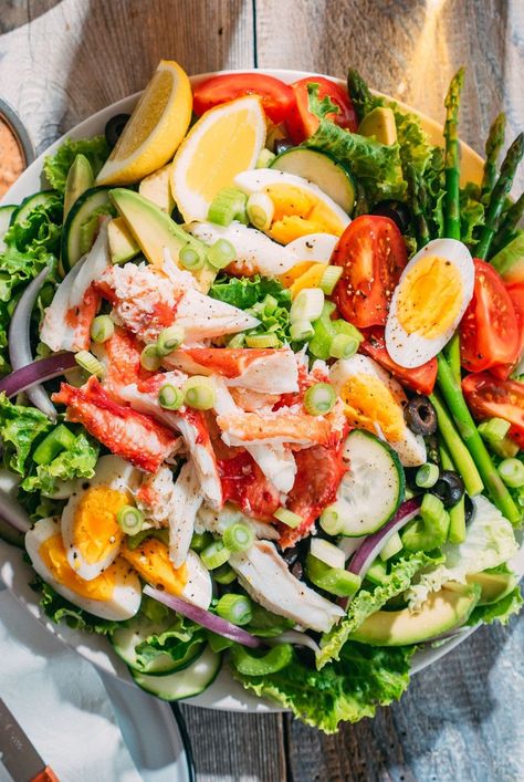 Crab Louie Salad Recipe, Louie Salad Recipe, Shrimp Louie, Crab Louie Salad, Crab Louie, Dressings Recipes, Crab Recipe, 2024 Recipes, Seafood Recipe