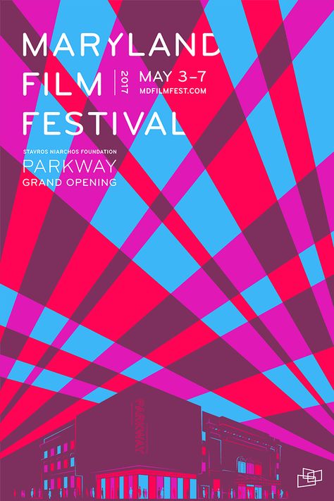 Maryland Film Festival 2017 Poster Casa Wabi, Film Festival Poster, Film Poster Design, Event Poster Design, Festival Poster, Festival Design, Festival Posters, Event Poster, Creative Advertising