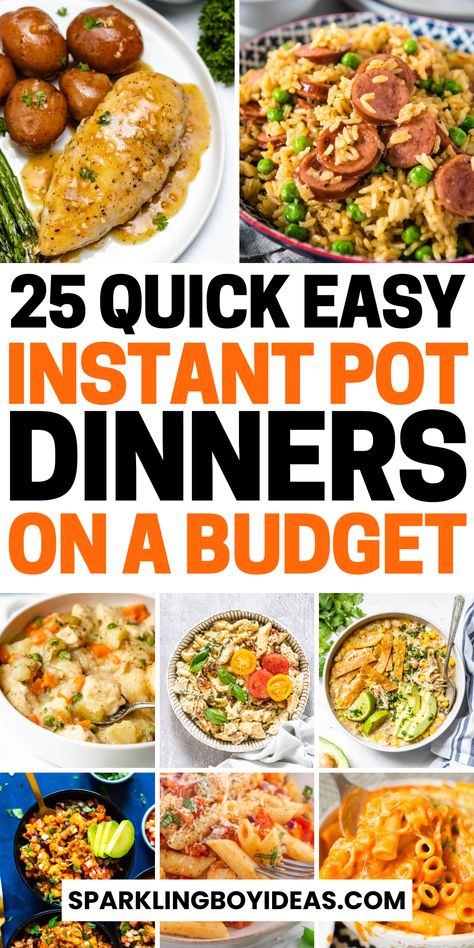 Discover Instant Pot dinner recipes perfect for weeknight meals, family dinners, and meal prep. Try Instant Pot chicken recipes, beef dinners, and vegetarian meals. Enjoy one-pot meals, comfort food, and pasta recipes. Make Instant Pot soups, stews, and budget meals effortlessly. Explore Instant Pot low-carb dinners, seafood dinner recipes, and holiday meals. These Instant Pot dinner ideas will simplify your cooking and provide delicious results every time. So try these family dinner recipes. Instant Pot Dinners For Two, Quick Easy Instapot Dinners, Instapot Easy Meals, Family Friendly Instant Pot Recipes, Family Instant Pot Recipes, Quick Pressure Cooker Meals, Instant Pot Family Meals, Simple Instant Pot Meals, Instant Pot Hotel Room Meals