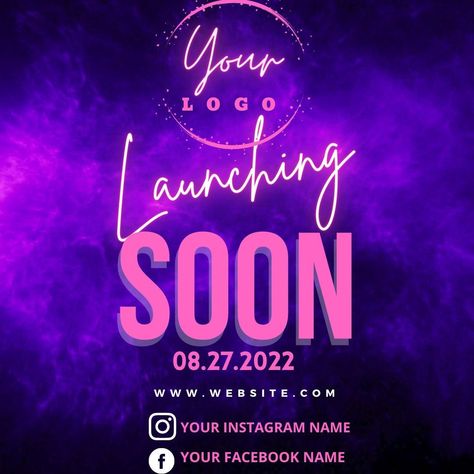 Coming Soon Business Announcement, Business Launch Announcement, New Business Announcement, Business Announcement, Business Aesthetics, Thank You Template, Church Graphics, Stay Tune, Instagram Names