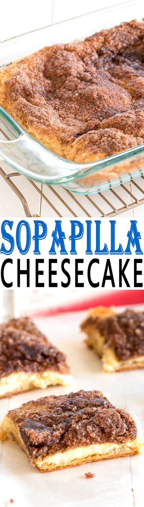 Puff Pastry Sopapilla Cheesecake Sopapilla Cheesecake Recipe, Easy Sopapilla Cheesecake, Sopapilla Recipe, Sopapilla Cheesecake Bars, Crescent Roll Cheesecake, Cheesecake Desserts Recipes, Sopapilla Cheesecake, Shugary Sweets, Homemade Recipes Dessert