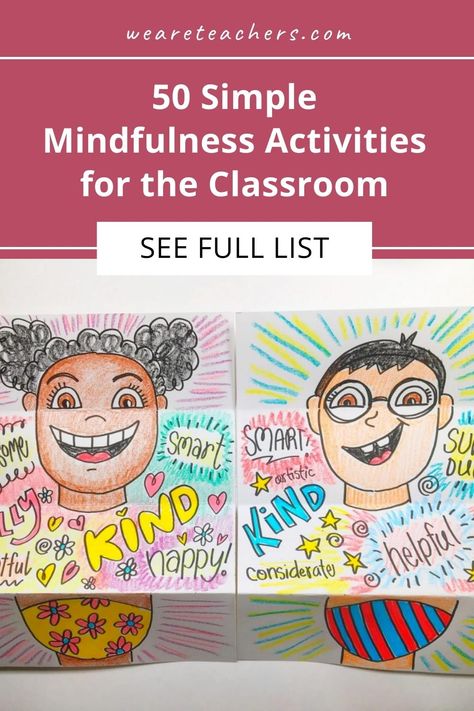 Help your students manage their thoughts and emotions with these easy-to-implement mindfulness activities for kids in the classroom. Mindfulness In The Classroom, Mindfullness Crafts, Mental Health Crafts For Kids, Motivational Activities For Students, Mindful Activities For Kids, Mindfulness Activities For Kids, Motivational Activities, Future Educator, Art Classroom Organization