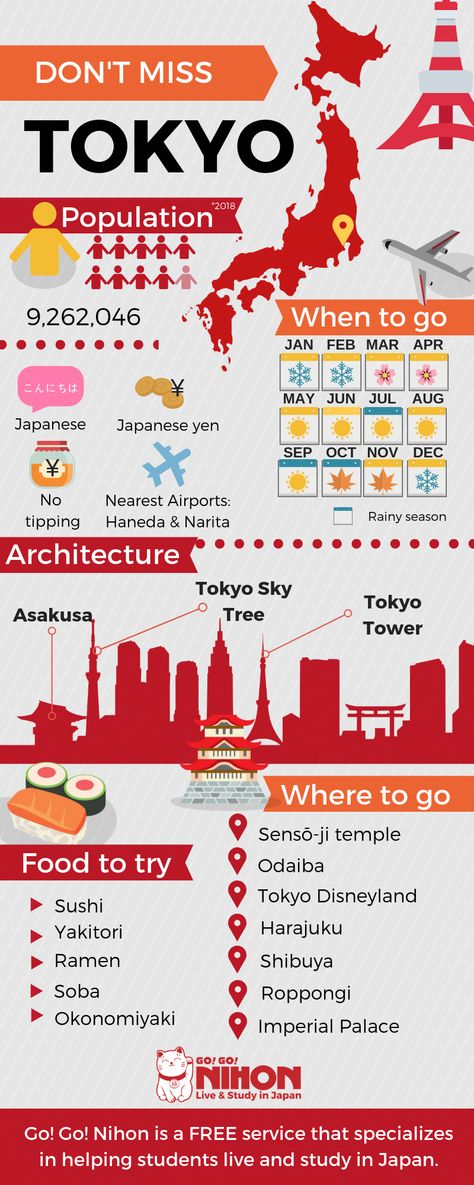 Do you want to live in the most exciting and vibrant city in Japan - Tokyo? We have many schools you can choose from in the heart of the capital. . . . . . . . Tokyo Japan. Travel Guide Japan. Japan Infographic. Travel to Japan things to do. Japan Bucket list. What to visit in Tokyo. What to eat in Tokyo. Tokyo food. #travelbucketlist Japan Infographic, Tokyo Japan Travel Guide, City In Japan, Japan Tourism, Japan Bucket List, Tokyo Food, Bahasa Jepun, Materi Bahasa Jepang, Restaurants In Paris