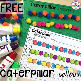 End-of-the-Year Student Gifts Little Learners will LOVE (free printables) - Pocket of Preschool Patterning Kindergarten, Pocket Of Preschool, Hungry Caterpillar Activities, Preschool Patterns, Bug Activities, Insects Preschool, Bugs Preschool, Kindergarten Freebies, Math Patterns