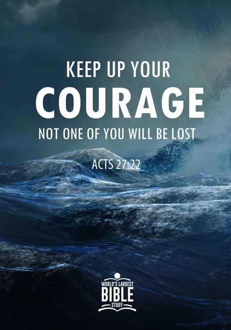 Acts 27.22 - Keep up your courage,…not one of you will be lost, even though the ship will go down. H. Acts 27, Here I Am Lord, Bible Emergency Numbers, Journey Map, Scripture Writing Plans, Map Printable, Writing Plan, Christian Verses, Journey Mapping