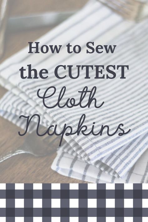 Diy Cloth Napkins, Tips Menjahit, Diy Napkins, Sewing Machine Projects, Sew Ins, Beginner Sewing Projects Easy, Small Sewing Projects, Sewing Projects For Beginners, Easy Sewing Projects