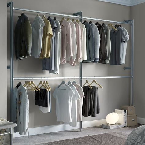 Fitted Wardrobe Interiors, Wide Bedroom, Clothes Storage Systems, Wardrobe Systems, Open Wardrobe, Simple Closet, Open Closet, Sliding Wardrobe Doors, Closet Organizing Systems