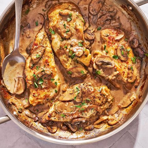 Chicken Marsala Freeze Cooked Chicken, Marsala Recipes, Chicken Marsala Pasta, Chicken Marsala Recipe, Marsala Recipe, Marsala Chicken Recipes, Dinner Chicken, American Dishes, Oven Chicken