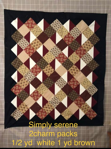 Brown Quilts, Diamond Quilts, Fun Quilts, Charm Pack Quilt Patterns, Charm Square Quilt, Panel Quilt Patterns, Charm Pack Quilts, Beginner Quilt, Quilting Designs Patterns