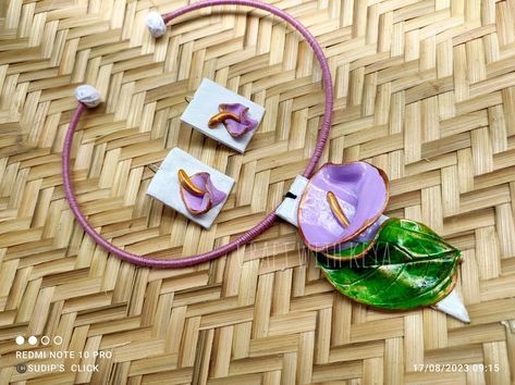 Clay Jewelry Indian, Diy Necklace Making, Diy Jewelry Set, Terracotta Jewellery Designs, Diy Earrings Easy, Clay Works, Butterfly Art Painting, Handmade Clay Jewelry, Terracotta Jewellery