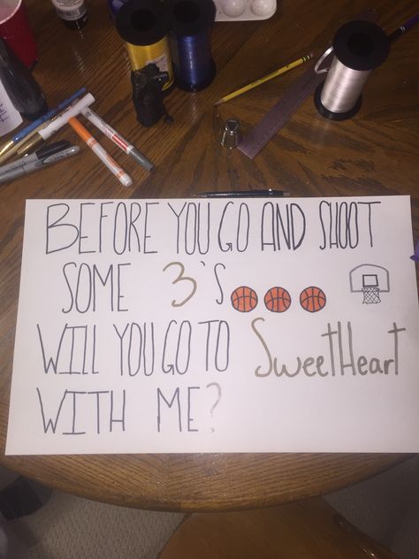 Cute Promposals Basketball, Basketball Formal Posters, Dance Proposal Ideas Basketball, Basketball Dance Proposal Ideas, Basketball Sadies Poster, Dance Proposal Basketball, Basketball Promposal Ideas For Her, Basketball Proposal Ideas, Basketball Winter Formal Proposal