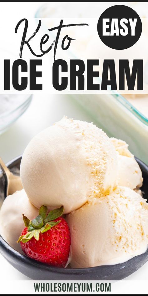 The Best Low Carb Keto Ice Cream Recipe Low Carb Ice Cream Recipe, Sugar Free Ice Cream, Ice Cream Recipes Machine, Low Carb Ice Cream, Ice Cream Maker Recipes, Keto Ice Cream, Sugar Free Low Carb, Ice Cream Recipe, Keto Recipe