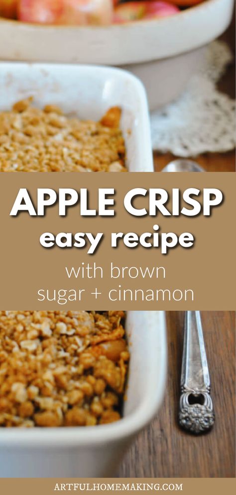 Apple Crisp Recipe With Oatmeal, Apple Crisp Quick Oats, Carmel Apple Oatmeal Crisp, Easy Apple Crisp Recipe Simple, Simple Apple Crisp Recipe With Oats, Oatmeal Apple Crumble, Apple Crisp With Quick Oats Recipe, Old Fashion Apple Crisp Recipe, Early Fall Desserts