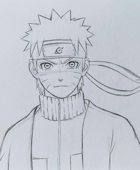 Naruto Basic Drawing, Naruto Sketch Drawing Easy, Narotu Drawing, Naruto Sketch Drawing Art, Anime Boy Drawings Pencil, Naruto Pencil Sketch, Naruto Uzumaki Sketch, Naruto Drawings Sketches, Uchiha Drawing