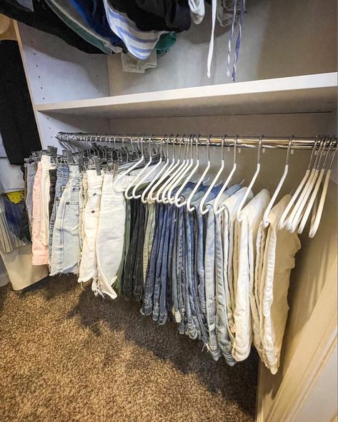 Pants, shorts and skirts can be organized so many different ways. These are by the far my favorite as a pro organizer 🤩 #closet #organization #organized Follow my shop @organizedoverall on the @shop.LTK app to shop this post and get my exclusive app-only content! #liketkit #LTKunder50 #LTKhome #LTKstyletip @shop.ltk https://liketk.it/3DvMq Skirt Organization, Organize Wardrobe, Pro Organizer, Skirt Hangers, Be Organized, Hanger Clips, Organization Inspiration, Closet Storage, Closet Organization