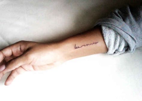 Inner Forearm | 33 Perfect Places For A Tattoo Tattoo Avant Bras, 21 Tattoo, Font Tato, A Small Tattoo, Quote Tattoos Placement, Wörter Tattoos, Meaningful Wrist Tattoos, Tattoos Pinterest, Tattoo Fonts Cursive